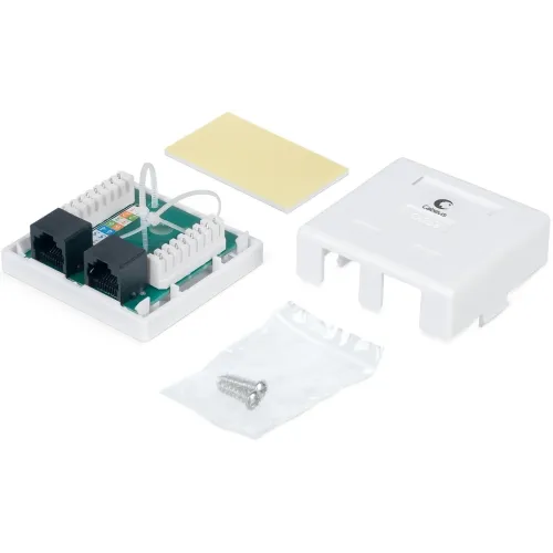 Розетка Cabeus WS-8P8C-CAT.5E-2 комп.RJ45 кат.5E бел.