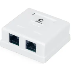 Розетка Cabeus WS-8P8C-CAT.5E-2 комп.RJ45 кат.5E бел.