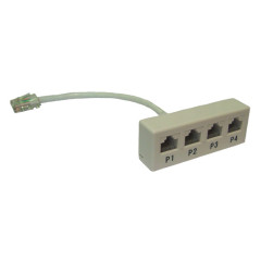 Адаптер Lanmaster TWT-Y-1P4 белый