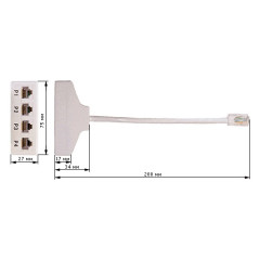 Адаптер Lanmaster TWT-Y-1P4 белый