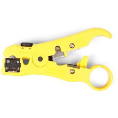 Инструмент зачистки Hyperline HT-352 для UTP/STP RF-59/6/11/7 (упак:1шт) желтый