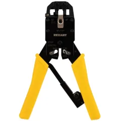 Инструмент обжимной Rexant HT-200R 12-3442 для RJ-45/RJ-12/RJ-11 желтый