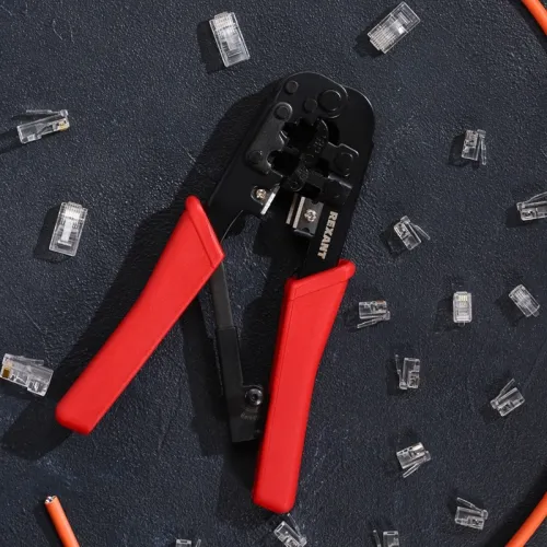 Инструмент обжимной Rexant HT-568R 12-3432 для RJ-45/RJ-12/RJ-11 красный