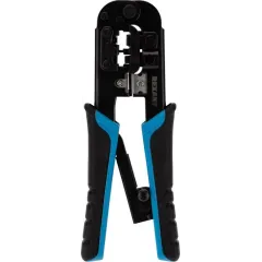 Инструмент обжимной Rexant HT-568R 12-3432-1 для RJ-45/RJ-12/RJ-11 (упак:1шт) черный/синий