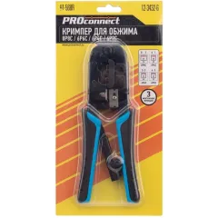 Инструмент обжимной PROconnect HT-568R 12-3432-6 для RJ-45/RJ-12/RJ-11 черный/синий