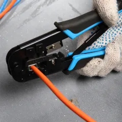 Инструмент обжимной PROconnect HT-568R 12-3432-6 для RJ-45/RJ-12/RJ-11 черный/синий