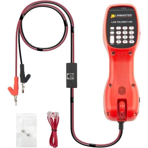 Трубка телефонная Lanmaster LAN-TELESET-100 для тестирования красный