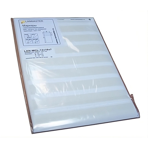 Маркер Lanmaster LAN-MCL-50X25X19 50x25мм полиэстр (упак:12шт) для лазерных принтеров белый
