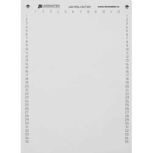 Маркер Lanmaster LAN-MOL-14X7-WH 14x7мм полиэстр (упак:420шт) для лазерных принтеров белый