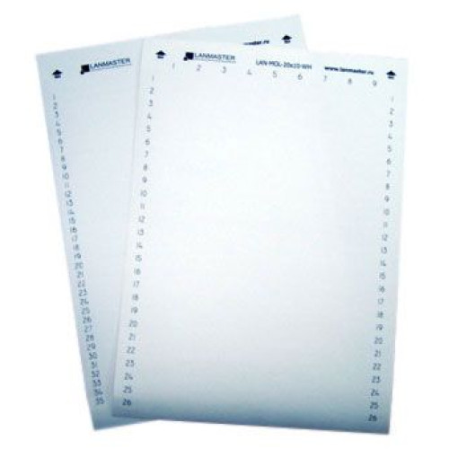 Маркер Lanmaster LAN-MOL-20X10-WH 20x10мм полиэстр (упак:234шт) для лазерных принтеров белый