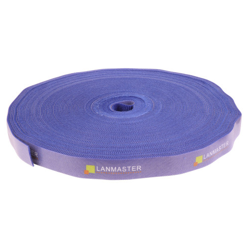 Хомут-липучка Lanmaster LAN-VCM30M-BL 30000x20мм (упак:1шт) нейлон/полиэтилен внутри помещений синий