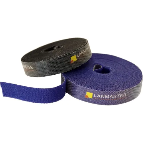 Хомут-липучка Lanmaster LAN-VCM5M-BK 5000x20мм (упак:1шт) нейлон 6.6 внутри помещений черный
