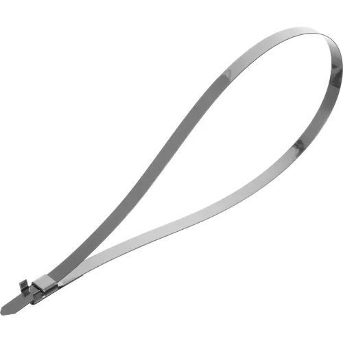 Стяжка металлическая Hyperline FVC-370 370x6мм (упак:100шт) сталь AISI 410L универсальный натуральный