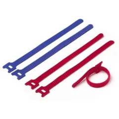 Хомут-липучка Lanmaster LAN-VCM125-RD 125x12мм (упак:20шт) нейлон/полиэтилен внутри помещений красный