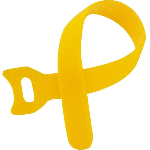 Хомут-липучка Lanmaster LAN-VCM125-YL 125x12мм (упак:20шт) нейлон/полиэтилен внутри помещений желтый