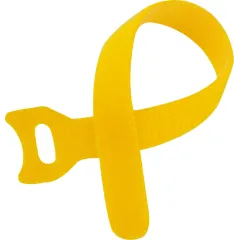 Хомут-липучка Lanmaster LAN-VCM180-YL 180x12мм (упак:20шт) нейлон/полиэтилен внутри помещений желтый