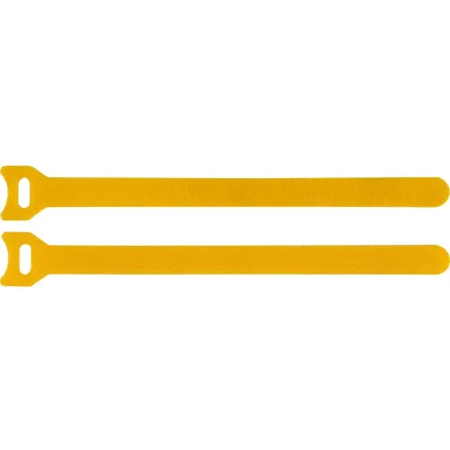 Хомут-липучка Lanmaster LAN-VCM180-YL 180x12мм (упак:20шт) нейлон/полиэтилен внутри помещений желтый