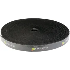 Хомут-липучка Lanmaster LAN-VCM30M-BK 30000x20мм (упак:1шт) нейлон/полиэтилен внутри помещений черный