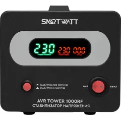 Стабилизатор напряжения Smartwatt AVR Tower 1000RF 1000ВА черный