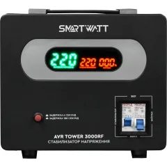 Стабилизатор напряжения Smartwatt AVR Tower 3000RF 3000ВА черный