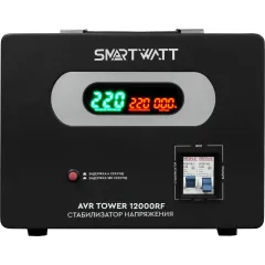 Стабилизатор напряжения Smartwatt AVR Tower 12000RF 12000ВА черный