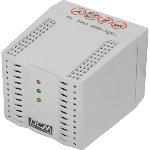 Стабилизатор напряжения Powercom TCA-1200 600Вт 1200ВА белый
