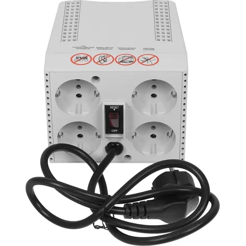 Стабилизатор напряжения Powercom TCA-1200 600Вт 1200ВА белый