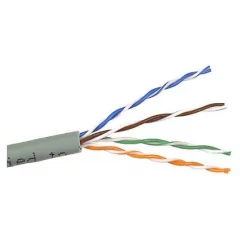 Кабель информационный Lanmaster TWT-5EUTP/100-GY кат.5E UTP 4 пары 24AWG PVC внутренний 100м серый