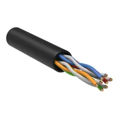 Кабель информационный ITK LC3-C5E04-139-100 кат.5E UTP 4 пары 24AWG LDPE внешний 100м черный