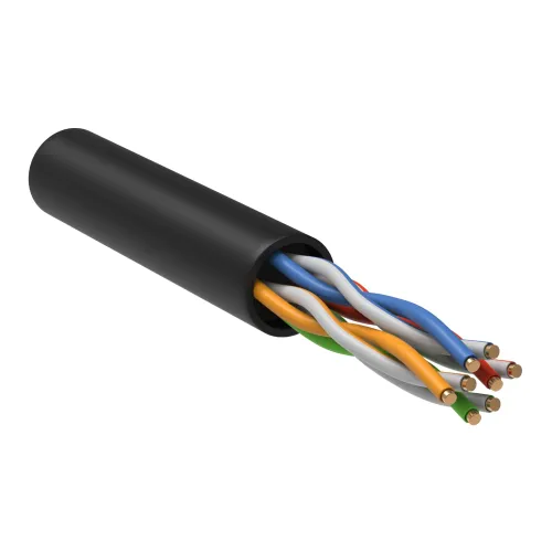 Кабель информационный ITK LC3-C5E04-139-100 кат.5E UTP 4 пары 24AWG LDPE внешний 100м черный