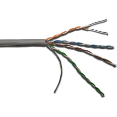 Кабель информационный Lanmaster LAN-5EUTP-PT-LSZH-GY кат.5E UTP 4 пары 24AWG LSZH внутренний 305м серый