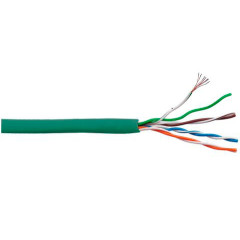 Кабель информационный Lanmaster LAN-5EUTP-PT-LSZH-GN кат.5E UTP 4 пары 24AWG LSZH внутренний 305м зеленый