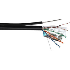 Кабель информационный Lanmaster TWT-5EFTP-UNV-TR кат.5E FTP 4 пары 24AWG PE внешний 305м черный