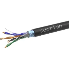 Кабель сетевой информационный Suprlan Standard 01-1028-1 кат.5E FTP 4 пары 24AWG PE внешний 305м черный