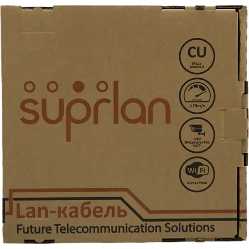 Кабель сетевой информационный Suprlan Standart 01-0325-1 кат.5E UTP 4 пары 24AWG PE внешний 305м черный