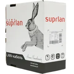 Кабель сетевой информационный Suprlan 01-0333-1 кат.5E UTP 4 пары 24AWG PVC внутренний 50м серый