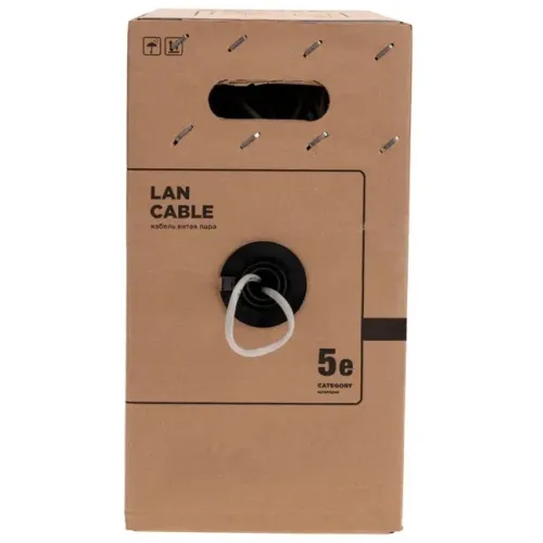 Кабель информационный Rexant 01-0041-R кат.5E U/UTP 4 пары 24AWG PVC внутренний 305м серый