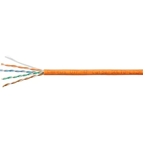Кабель информационный Cabeus UTP-4P-Cat.5e-SOLID-LSZH кат.5E U/UTP 4 пары LSZH внутренний 305м оранжевый