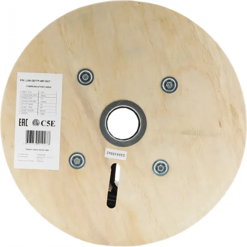 Кабель информационный Lanmaster LAN-5EFTP-WP-OUT кат.5E FTP 4 пары 24AWG PE внешний 305м