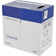 Кабель информационный Lanmaster NM-UTP5E4PR-CU кат.5E UTP 4 пары 25AWG PVC внутренний 305м серый