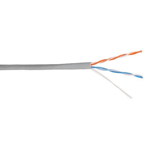 Кабель информационный Lanmaster NM-UTP5E2PR-CU кат.5E UTP 2 пары PVC внутренний 305м серый