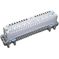 Плинт Lanmaster TWT-LSA10P-DIS-10 10 пар LSA-PROFIL норм.замк. размык. ABS пластик белый