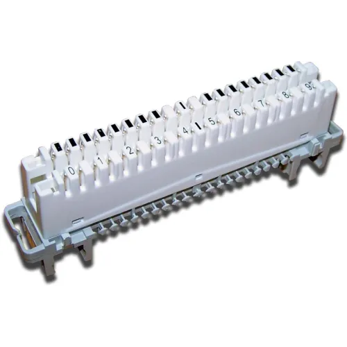 Плинт Lanmaster TWT-LSA10P-DIS-10 10 пар LSA-PROFIL норм.замк. размык. ABS пластик белый