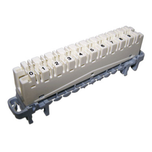 Плинт Lanmaster TWT-LSA10P-DIS-09 10 пар LSA-PROFIL размык. ABS пластик белый