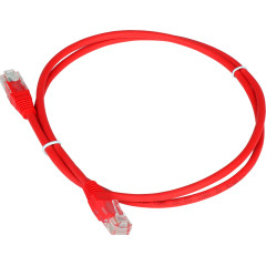 Патч-корд Lanmaster TWT-45-45-0.3-RD RJ-45 вил.-вилка RJ-45 кат.5E 0.3м красный ПВХ (уп.:1шт)