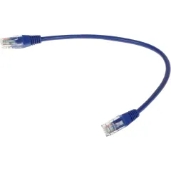 Патч-корд Lanmaster TWT-45-45-0.3-BL UTP RJ-45 вил.-вилка RJ-45 кат.5E 0.3м синий ПВХ (уп.:1шт)