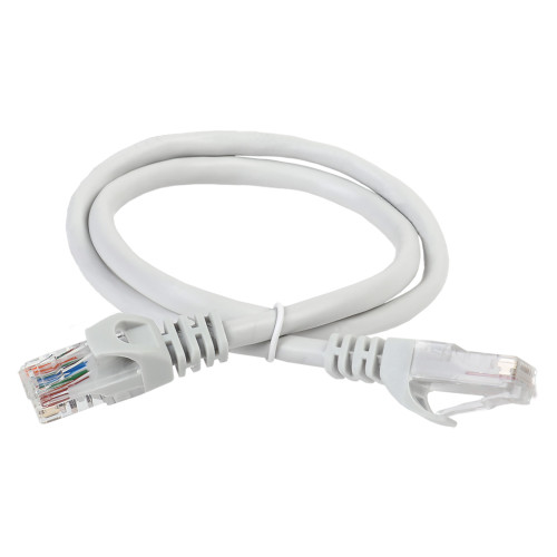 Патч-корд ITK PC01-C5EU-05M UTP RJ-45 вил.-вилка RJ-45 кат.5E 0.5м серый ПВХ