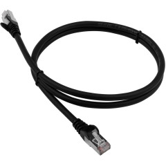 Патч-корд Lanmaster LAN-PC45/S6-1.0-BK FTP RJ-45 вил.-вилка RJ-45 кат.6 1м черный LSZH