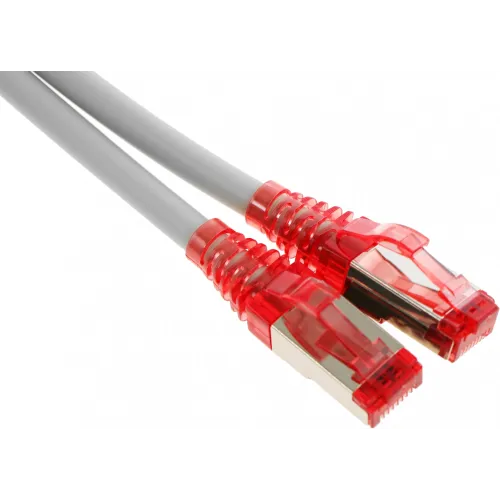 Патч-корд Hyperline PC-LPM-STP-RJ45-RJ45-C5E-0.5M-LSZH-GY FTP RJ-45 вил.-вилка RJ-45 кат.5E 0.5м серый LSZH 26AWG