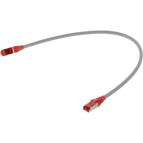 Патч-корд Hyperline PC-LPM-STP-RJ45-RJ45-C5E-0.5M-LSZH-GY FTP RJ-45 вил.-вилка RJ-45 кат.5E 0.5м серый LSZH 26AWG